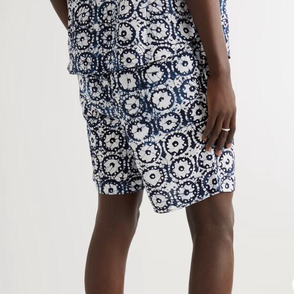 Corridor Straight-Leg Printed Cotton Drawstring Shorts - Picture 2 of 11